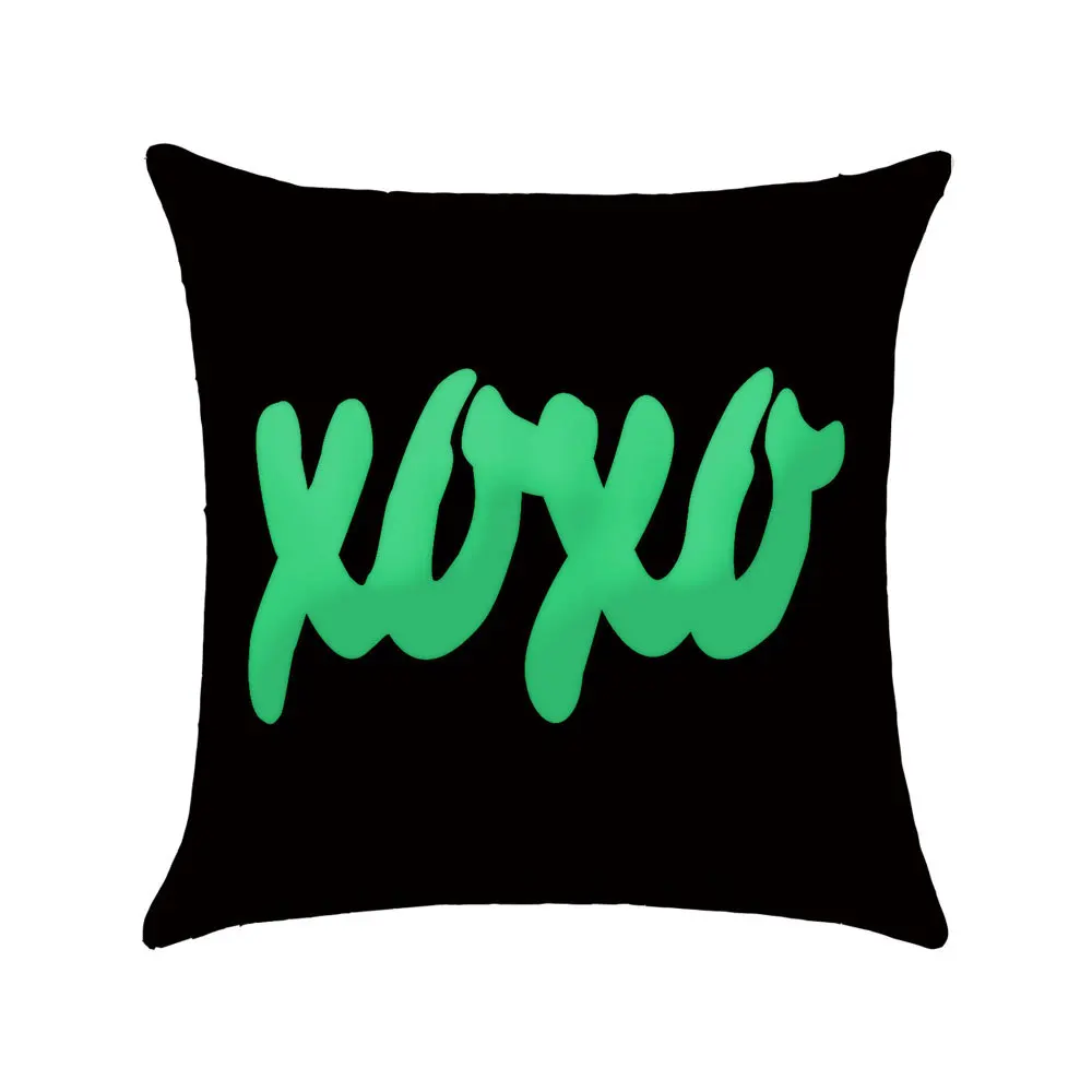 Новинка креативная льняная наволочка с флуоресцентными буквами светящаяся