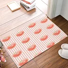 Современные Семейные коврики персиковые полосы акварельные для кухни ванной не скользящие коврики украшение гостиной приветствуется художественный ковер
