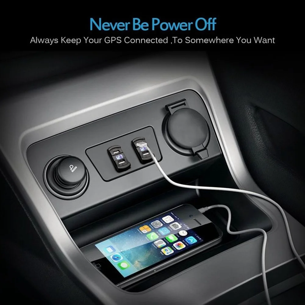 Автомобильный прикуриватель с двумя USB портами и вольтметром 12 24 В|voltmeter car