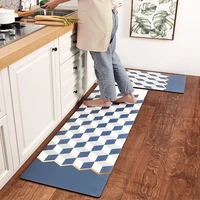 carpets kitchen mats rectangle foot rug doorway thicken soft carpet pu leather non slip oil proof dirt resistant blue black pink