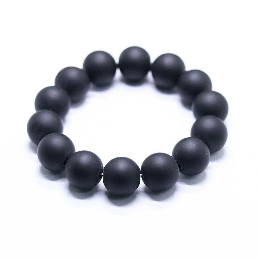 

MH Nature Beaded Bracelet Men Natural Stone rainbow Tiger Eye Black Onyx Matte Healing Beads Stretch Charm Yoga Women Jewelry
