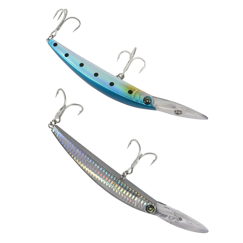 2Pc Top Quality PROBEROS Style Fishing Lures Bait 17.78cm/27.31G Tackle 2Hook Color a with H | Спорт и развлечения