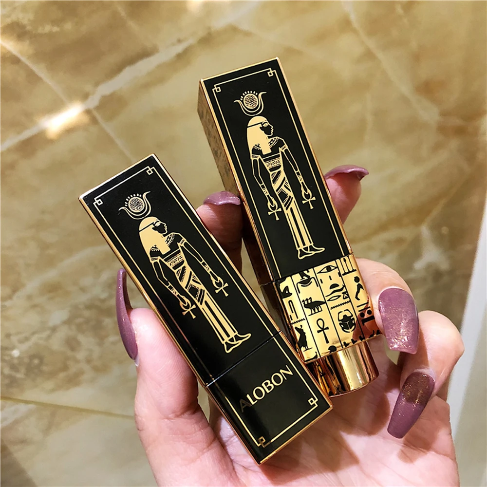 Бархатная мягкая матовая губная помада AloBon в египетском стиле не вытягивает