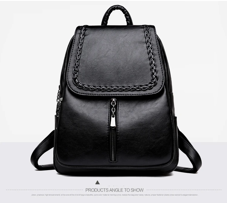 Women Backpack High Quality sheepskin Fashion Backpacks School Bags For Teenage Girls Anti Theft Backpack Bag For Women mochila