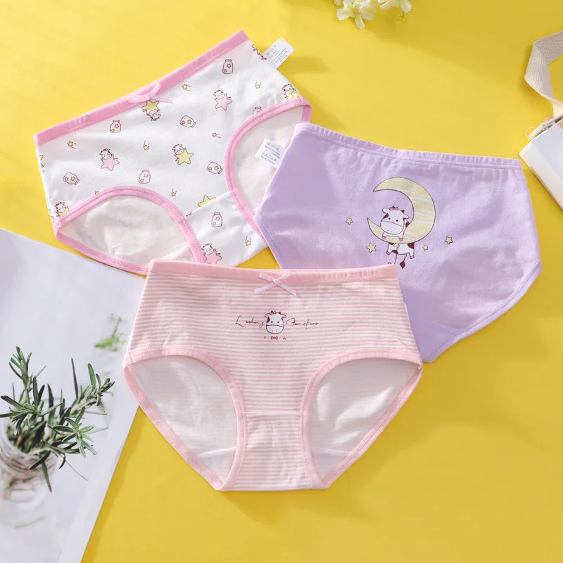 random color 3pcs Детское нижнее белье для девочек; Детские шорты с героями мультфильмов; трусы для детей; нижнее белье для девочек-подростков; трусы для девочек; детские трусы - Цвет: random color 3pcs