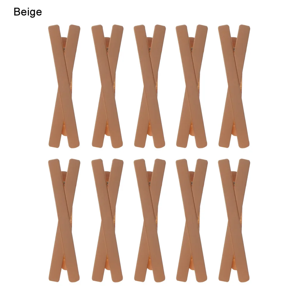 Beige 10 шт., разноцветные заколки для девочек в Корейском стиле, заколки для волос для девочек, заколки для волос, заколки принцессы, детские головные уборы, аксессуары для укладки волос - Цвет: Beige