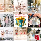 Милые рождественские Ангелы ручной работы, плюшевая кукла, искусственная подвесная кукла, украшения для дома, праздника, вечеринки, Декор, подарки