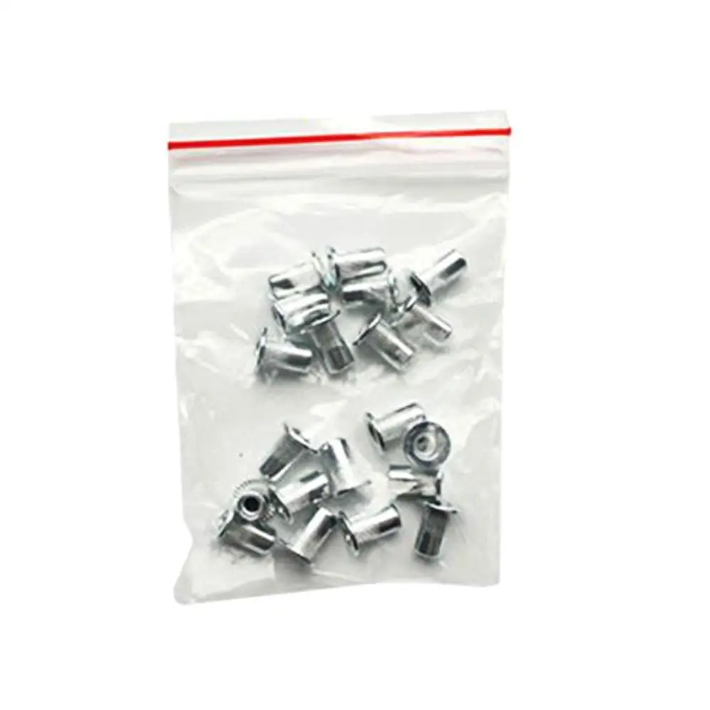 

10/20pcs M4 M5 M6 M8 Carbon Steel Hex Hexagon Flat Thread Rivet Insert Nutsert Metric Rivnut Nut Head Binding I8T2