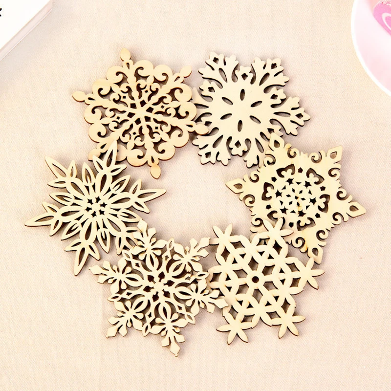 6 шт/1 лот креативная деревянная полая подставка Снежинка коврик теплостойкий