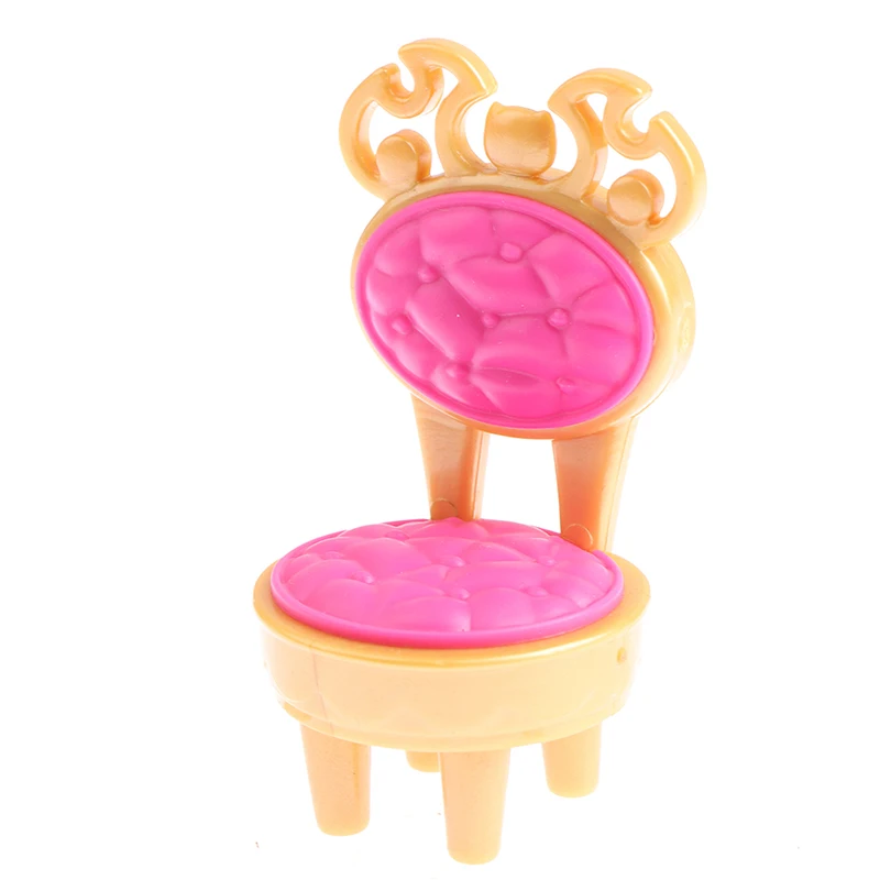 

Dollhouse Girl Birthday Gift Plastic Vintage Chair Accessories For Doll Fashion High Quality