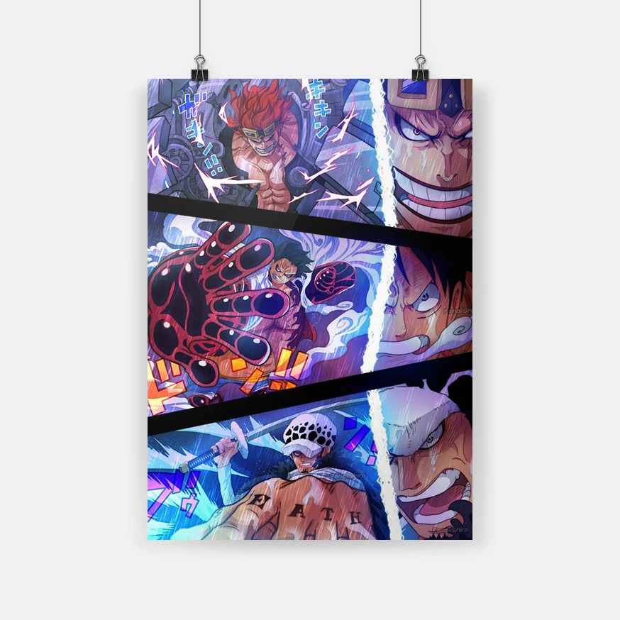 

Canvas Print Painting Trafalgar Law Wall Art One Piece Posters Modular Japan Anime Role Home Decor Eustass Kid Picture Bedroom