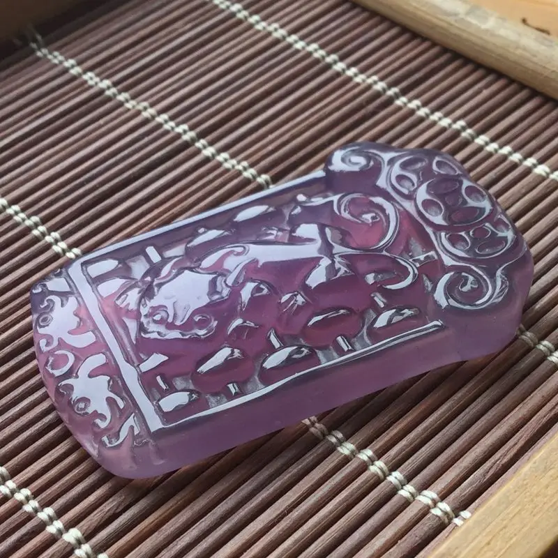 Натуральный император искусственный Агат инкрустированный квадратным кулоном