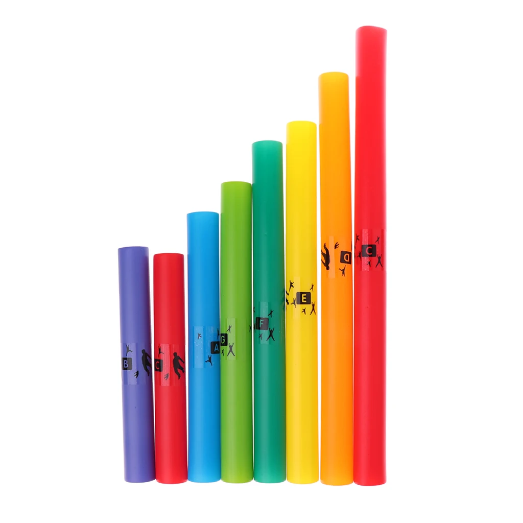 Plastic Percussion Musical Tube for Kids Music Enlightment 8 Tones Tuned |