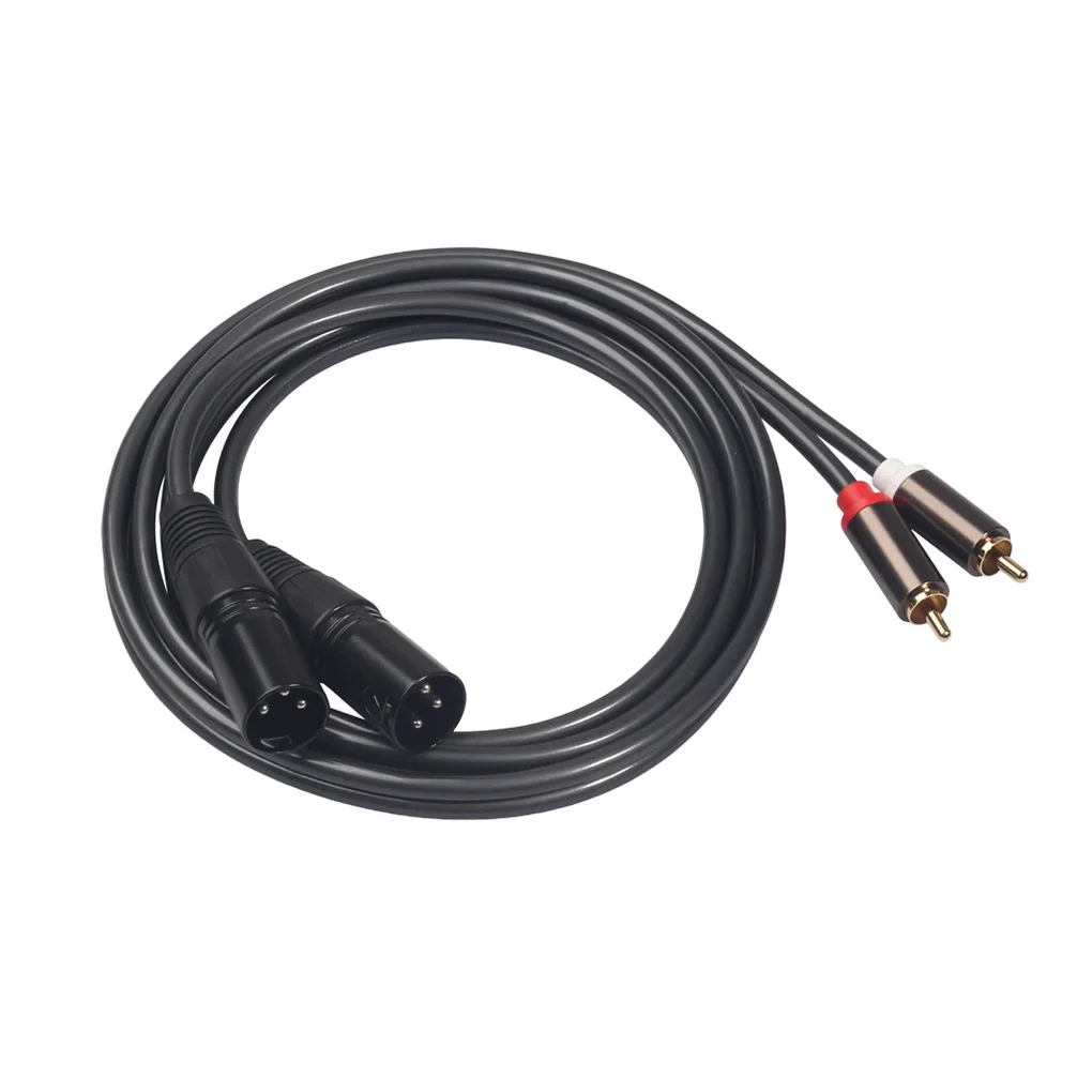 Двойной RCA коаксиальный аудио кабель до 2 XLR штекер адаптер Профессиональный