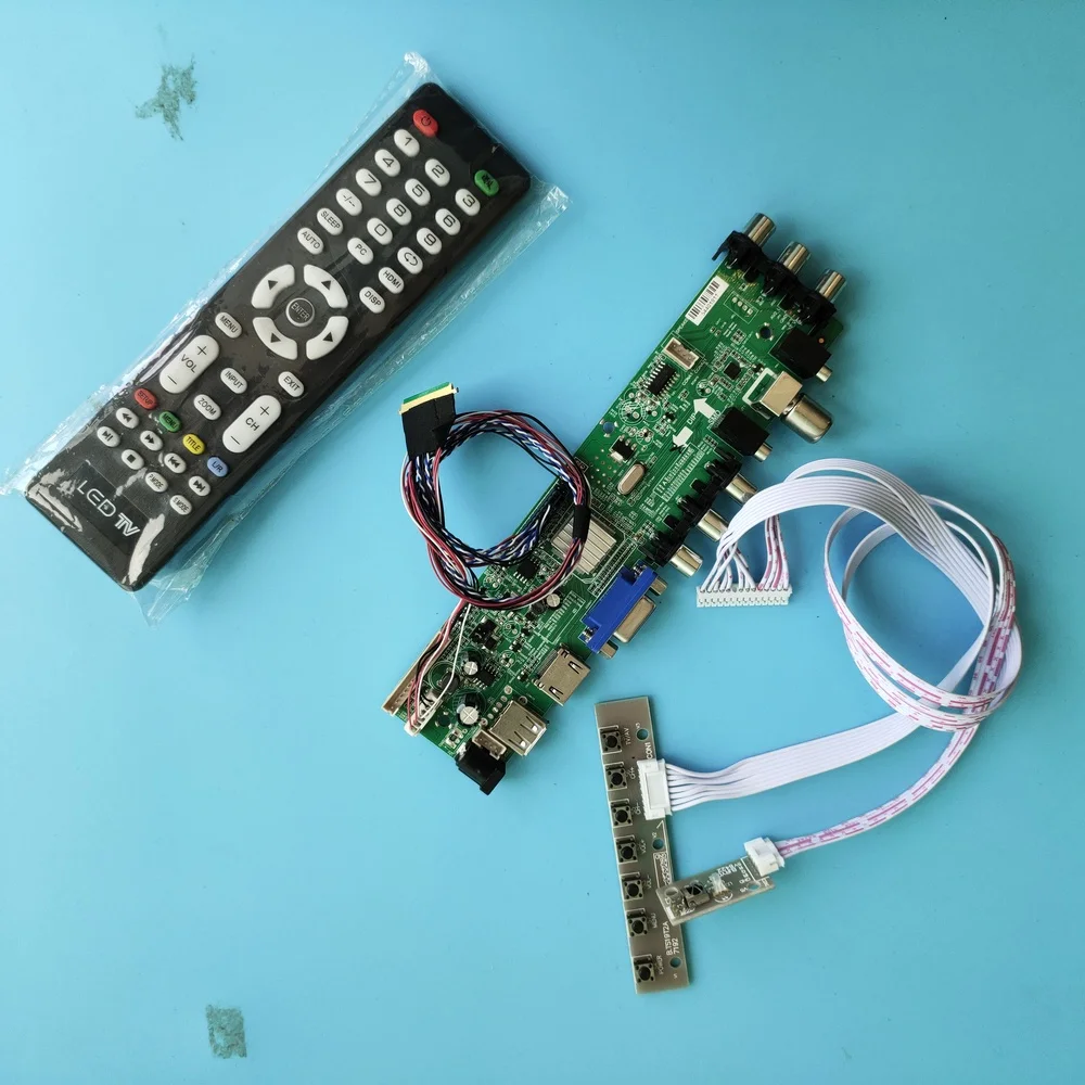 

Kit For LTN156AT29-L01 Signal digital HDMI AV screen LED USB VGA TV 1366X768 controller board Panel DVB-T2 15.6" DVB-T remote