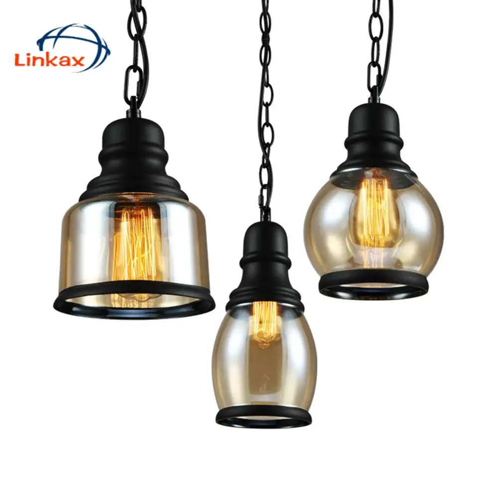 Винтажный подвесной светильник промышленный стиль пеньковая веревка Янтарная