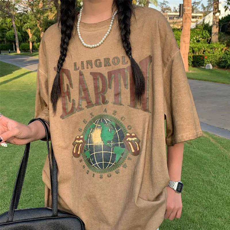 Футболка YF в американском винтажном ковбойском стиле для женщин Стильная белая