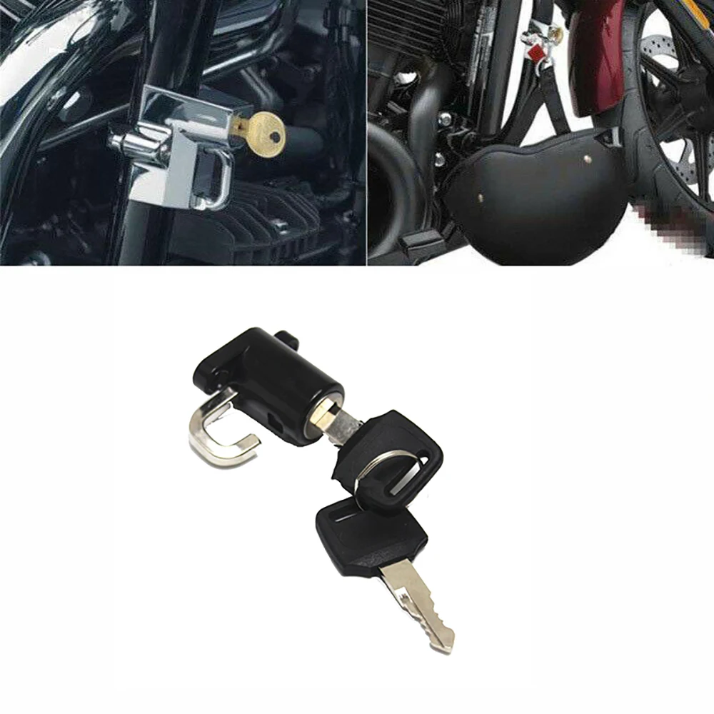 

Universal Motorcycle Motorbike Scooter Bike Helmet Lock Hanger Hook + 2 Keys Set Motorcycle Luggage Lock Helmet