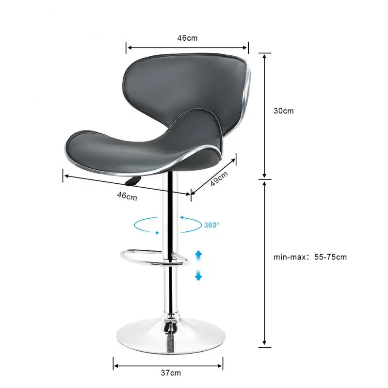 MEW 2 шт./компл. высокий барный стул кафе металлический домашний вращающийся