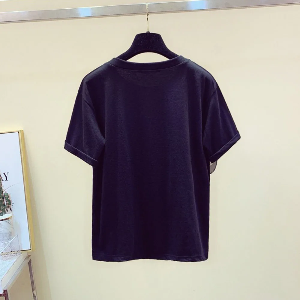 Футболка женская Асимметричная с оборками топ в Корейском стиле круглым вырезом