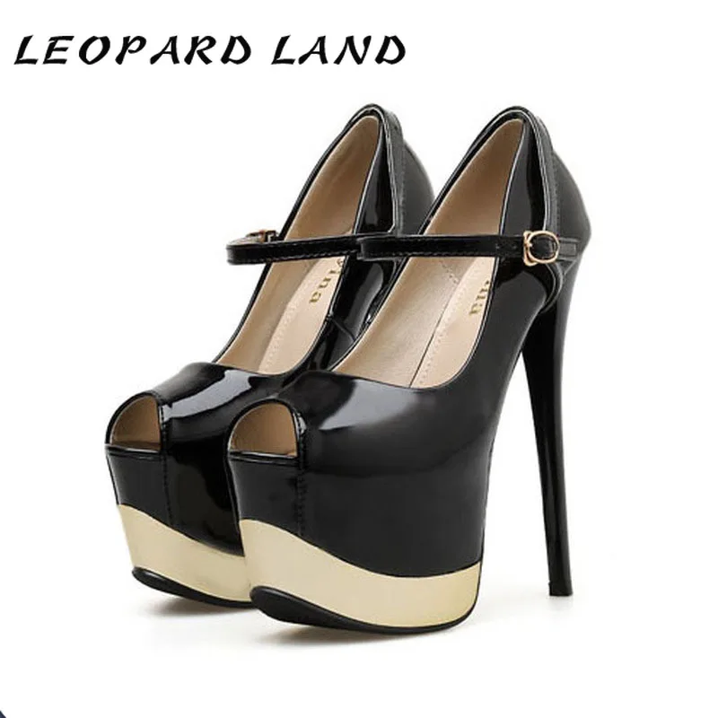 Летние женские босоножки на высоком каблуке 17 см с леопардовым принтом туфли