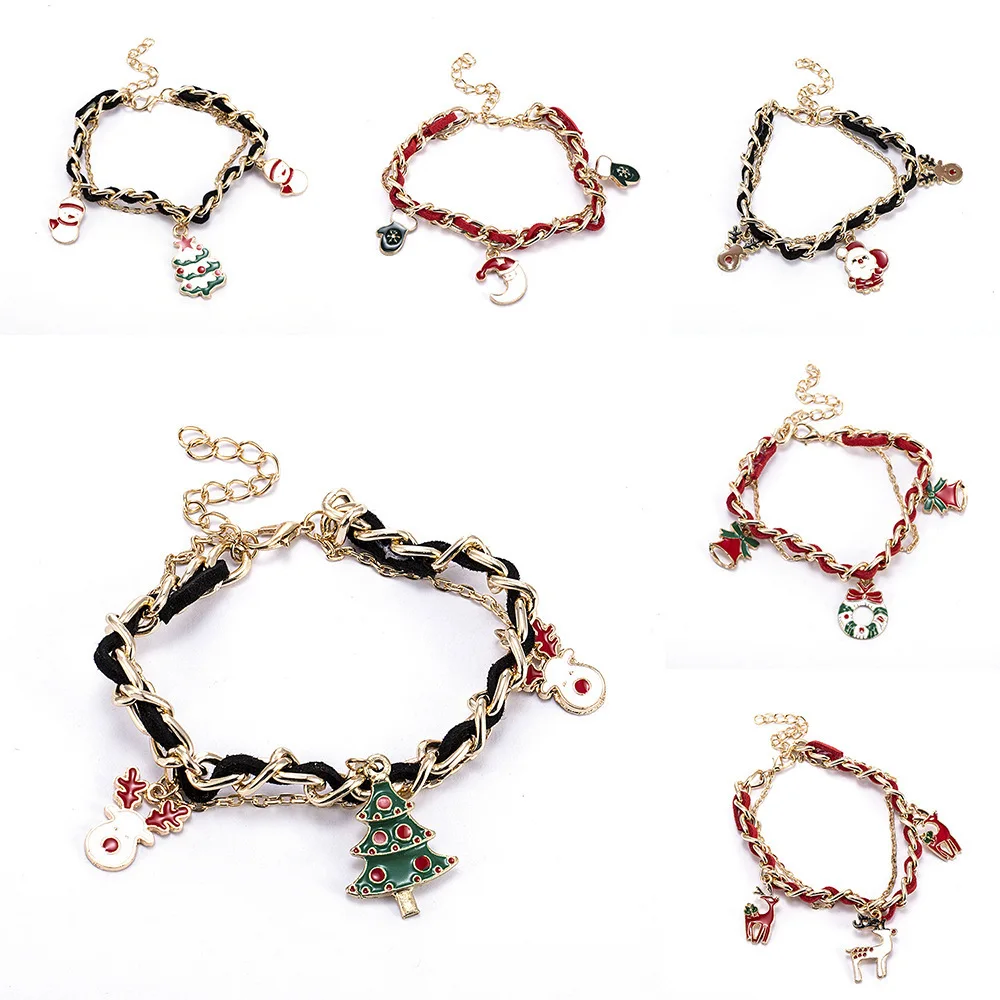 

Christmas Bracelet Santa Claus Christmas Tree With Various Patterns Christmas Decorations For Home Navidad Decor Happy New Year