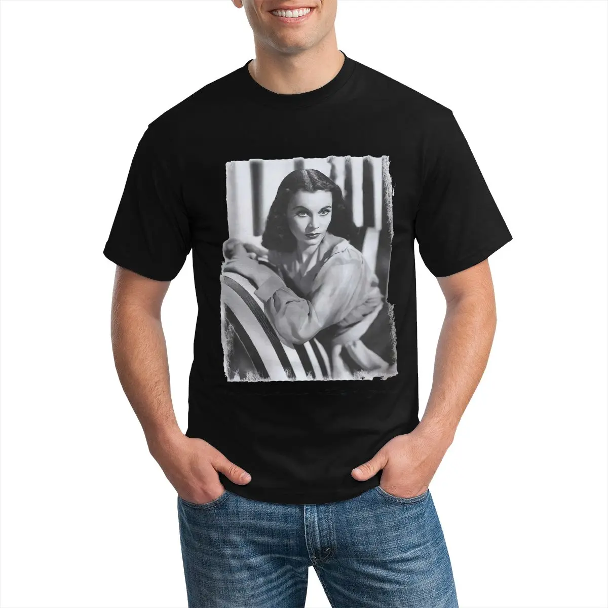 Vivien Leigh Blanc Col Round Homme аниме Мужская футболка оверсайз майка криптомонеты мужская