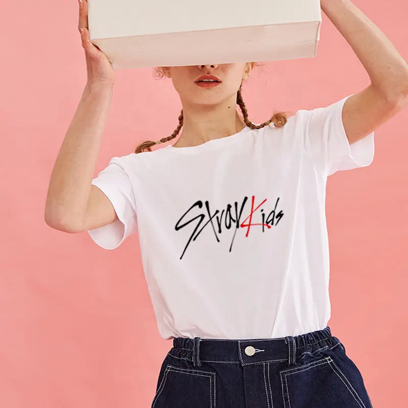 ALLKPOPER KPOP футболка StrayKids The HYUNJIN CHANGBIN футболки|top top|letter tshirtt-shirt letter |