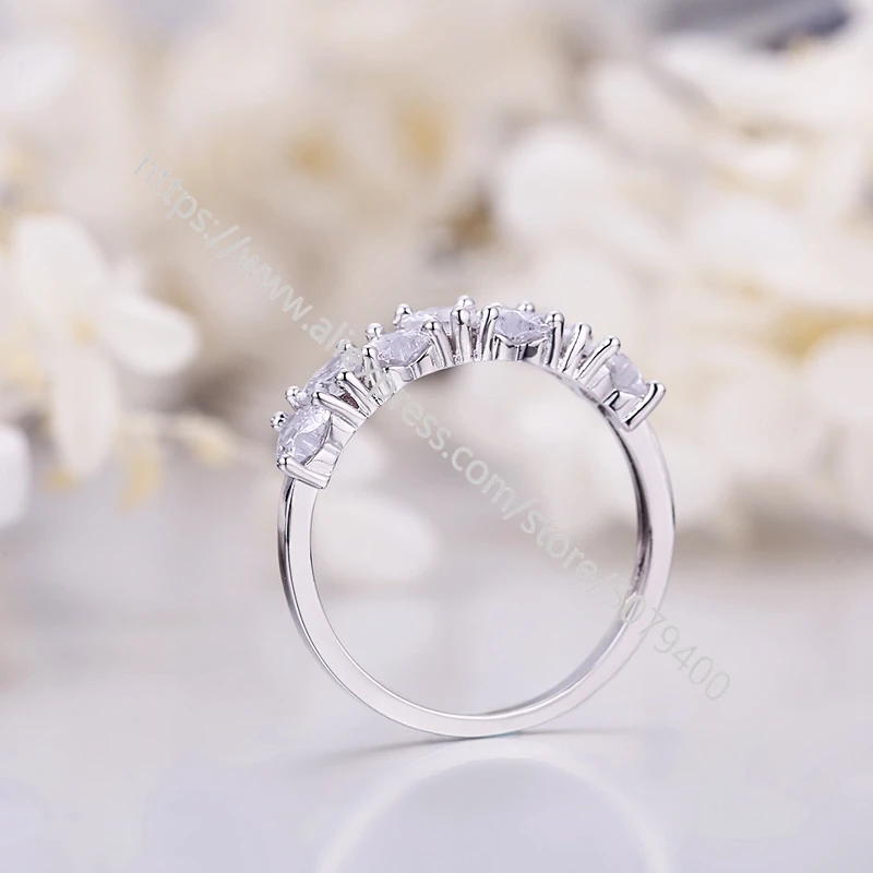 

CZ stone engagement ring cubic zirconia silvers white gold-plated Marquise antique wedding bridal promise ring girls gift