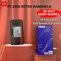 new fc3000 v2 8bit retro handheld video game portable console built in 4000 classic games support 10 formats game av output