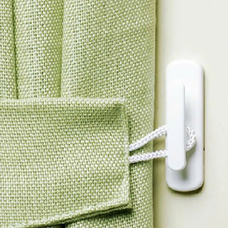 

2Pcs Self-adhesive Wall Hook Storage Hooks Kitchen Bathroom Hook Curtain Buckle Curtain Hooks Buckle Accessories