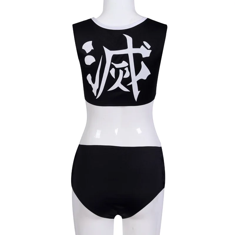 Demon Slayer Shinobu Kocho Cosplay Costume Swimsuit Kimetsu no Yaiba Kimono Agatsuma Zenitsu Bikini Beach Anime Summer Set
