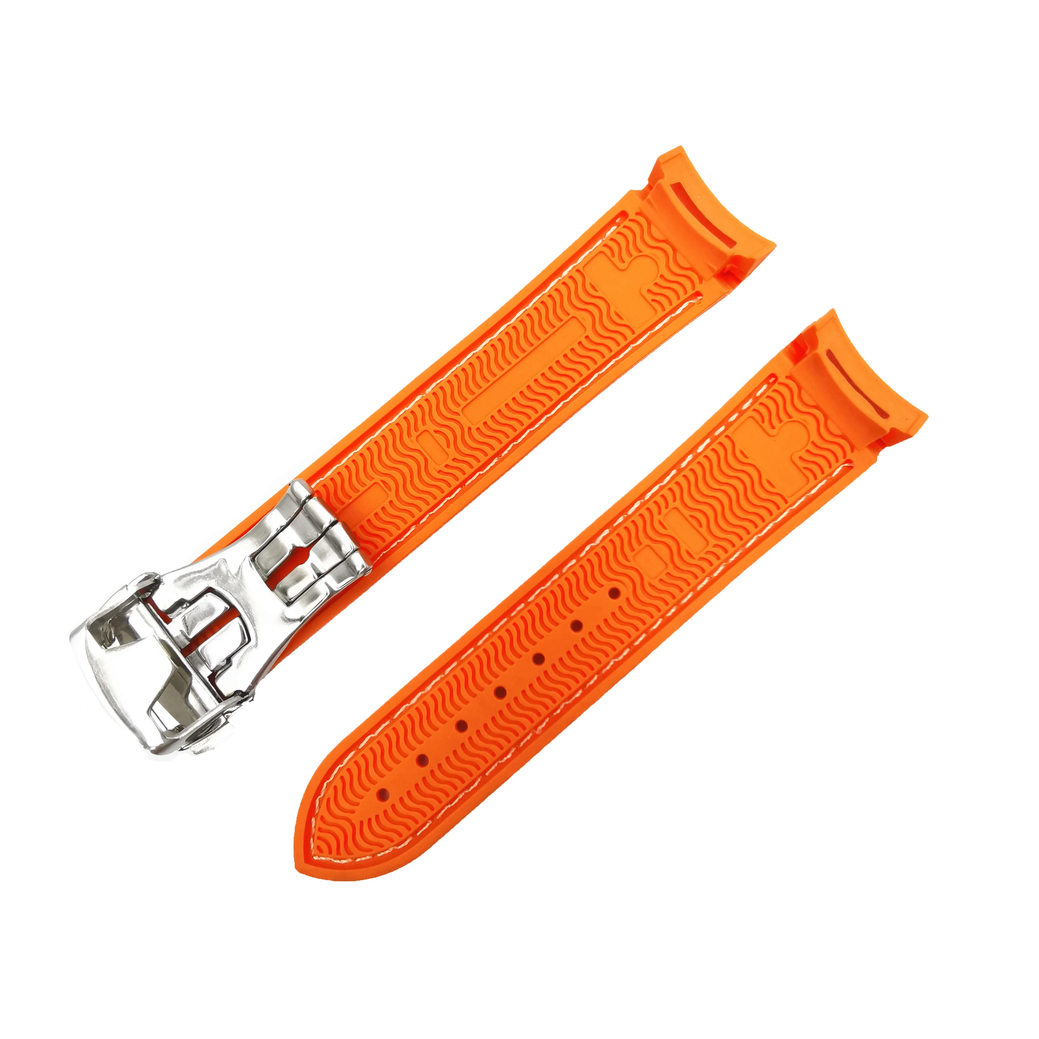Silicone Watch Band Strap For Omega Seamaster Ocean Blue Orange Black Watch Strap 20mm 22mm Watch Belt High Quality Rubber Strap