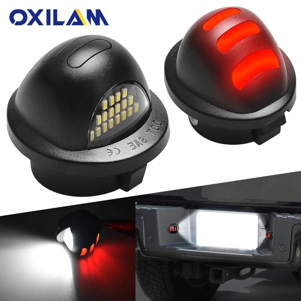 OXILAM бело красный 18SMD светодиодный номерной знак для Ford F150 фонарь детской яркости