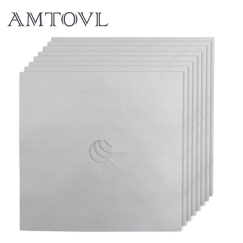 

AMTOVL 8pcs Reusable Gas Stove Protector Cooker cover Clean Mats Pads Kitchen Gas Stove Stovetop Non-stick Protector Accessories