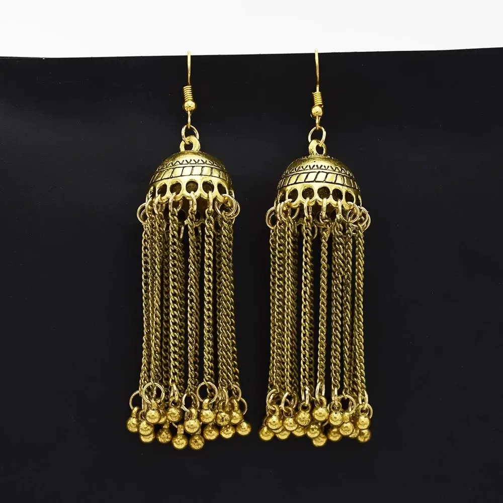 Египетские Винтажные серьги Jhumka индийские турецкие ювелирные изделия женские