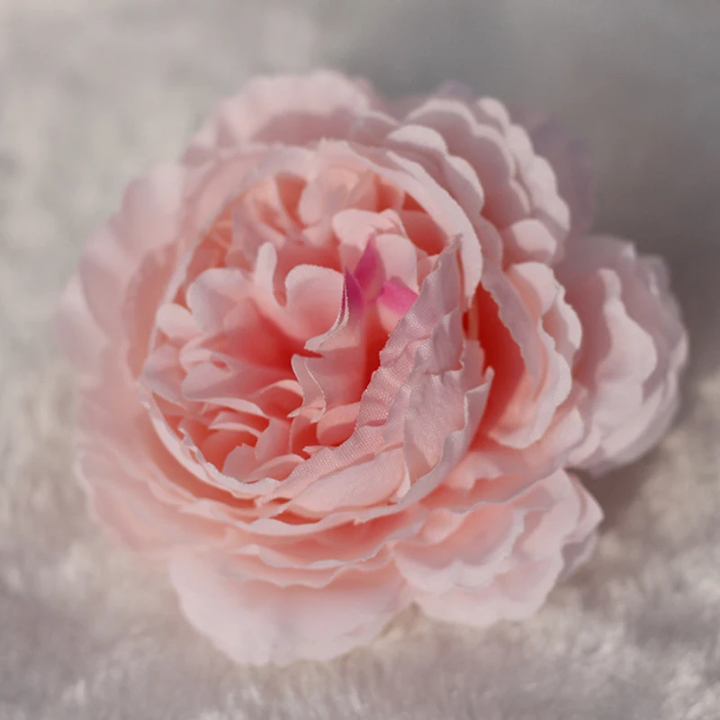 Искусственный цветок 8 см пион из шёлки Цветочная головка для свадебной