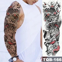 dragon snake satan demon wave jaguar man woman glitter tatu transfer tattoo semi permanent tattoo sleeve body art gomette tato