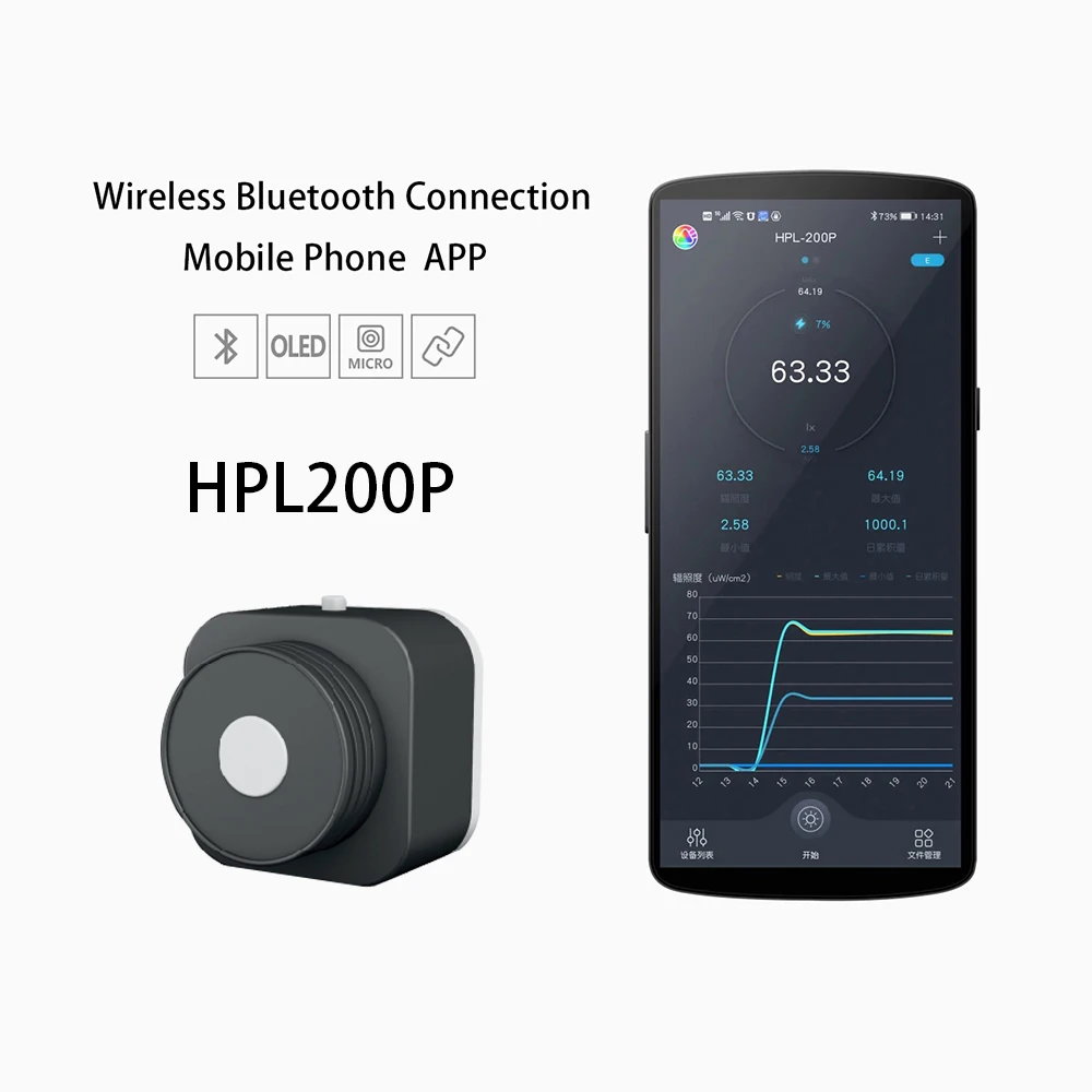 

Hopoocolor беспроводный PAR метр PPFD метр мкмоль/m2/s