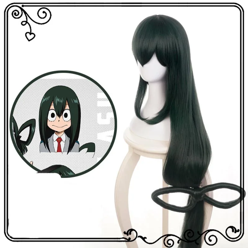 Парики для косплея Asui Tsuyu Boku No Hero Academia зеленые синтетические парики из аниме My