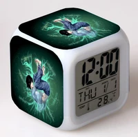 anime death note cartoon led 7 color flash digital alarm clocks night light bedroom desk clock despertador alarm clock