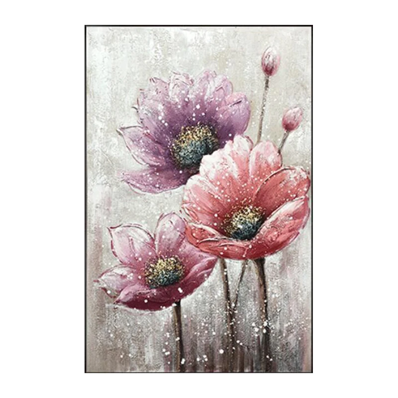 

Poppy Flowers DIY Diamond Embroidery Set For Decoration Round Diamond Painting Full Drill AB Rhinestones Square Poured Glue