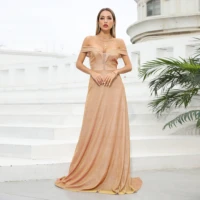 sparkle satin formal dresses sexy off shoulder bodycon glitter cocktail vestidos ball gowns celebrity robes female evening dress