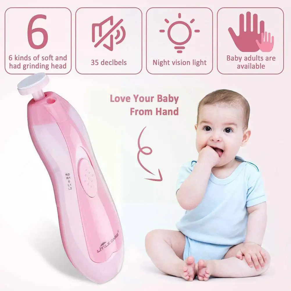 

Electric Baby Nail File Clippers Toes Fingernail Cutter Quiet Babies File Adult Nail For Kids Nails Care Trimmer Tool Manic M5p7