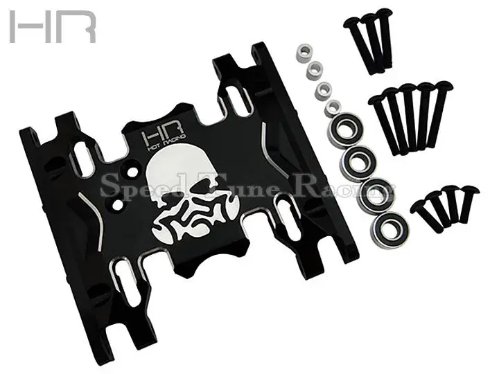 Средняя защита коробки передач из алюминиевого сплава Hot Racing с ЧПУ для AXIAL SCX10II 90046