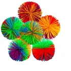 интереснодетские игрушкиснятие стрессаДекомпрессионный Радужный мяч с песком, пушистая Резиновая лента, силиконовый веселый эластичный эльф для детей и взрослых, игрушка для сенсорных игр, подарок, пальмовое сокровище