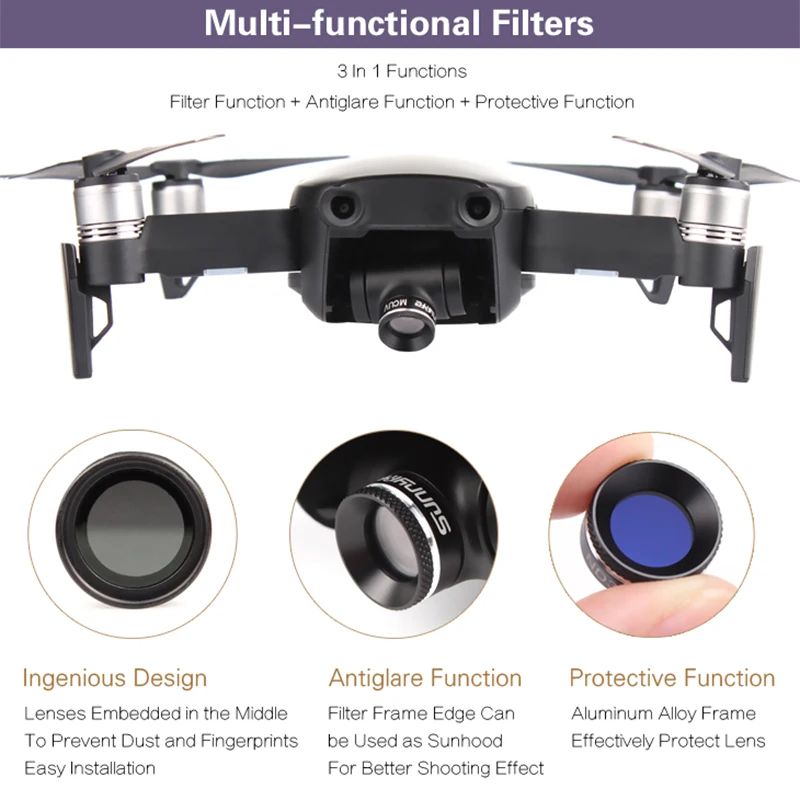 Для DJI Mavic Air Drone 4K камера карданный фильтр объектива MCUV CPL ND UV объектив камеры