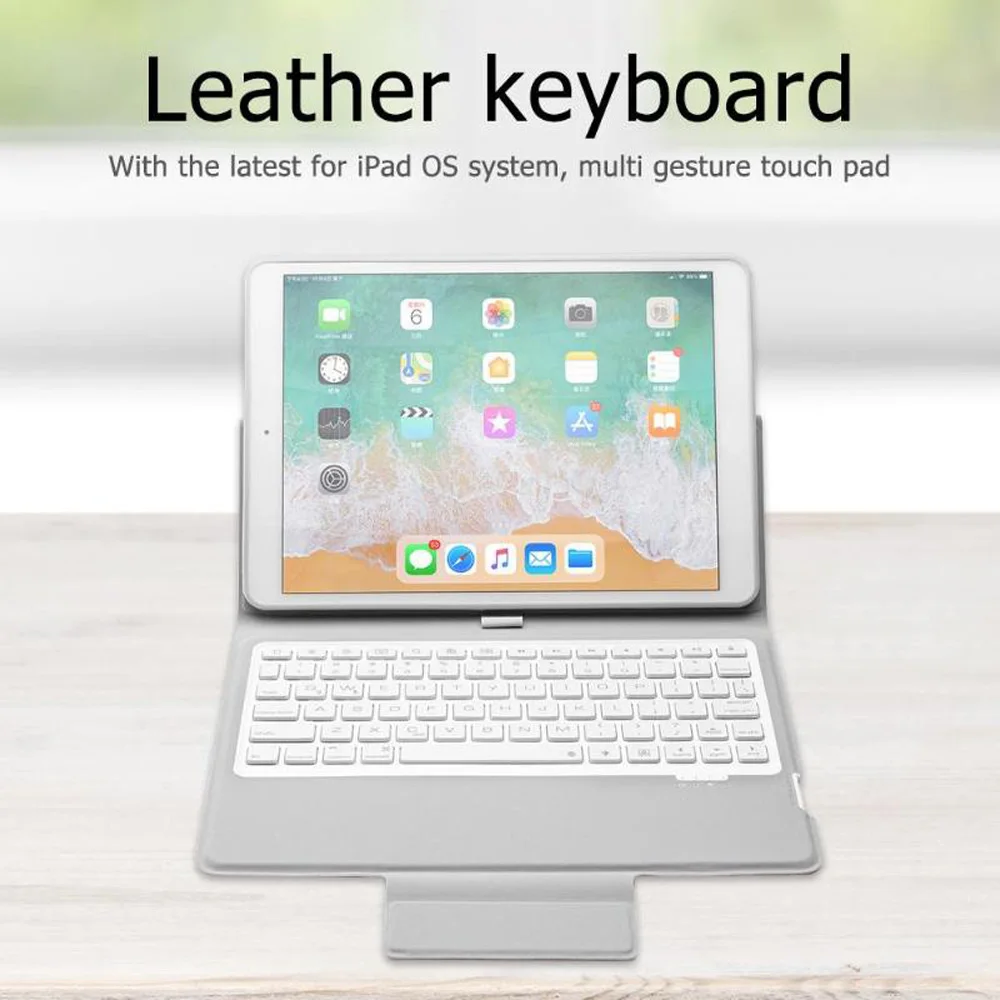Для iPad 10,2, 7 цветов, Беспроводная Bluetooth клавиатура, кожаный чехол с подставкой, умный флип-чехол со встроенным держателем для карандашей