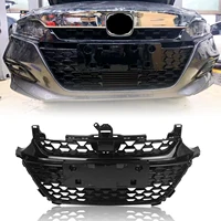 Front Grille For Honda Accord 2018-2020 Honeycomb Style Racing Grill Black Car Upper Bumper Hood Vent Mesh Body Kit Grid 4-Door