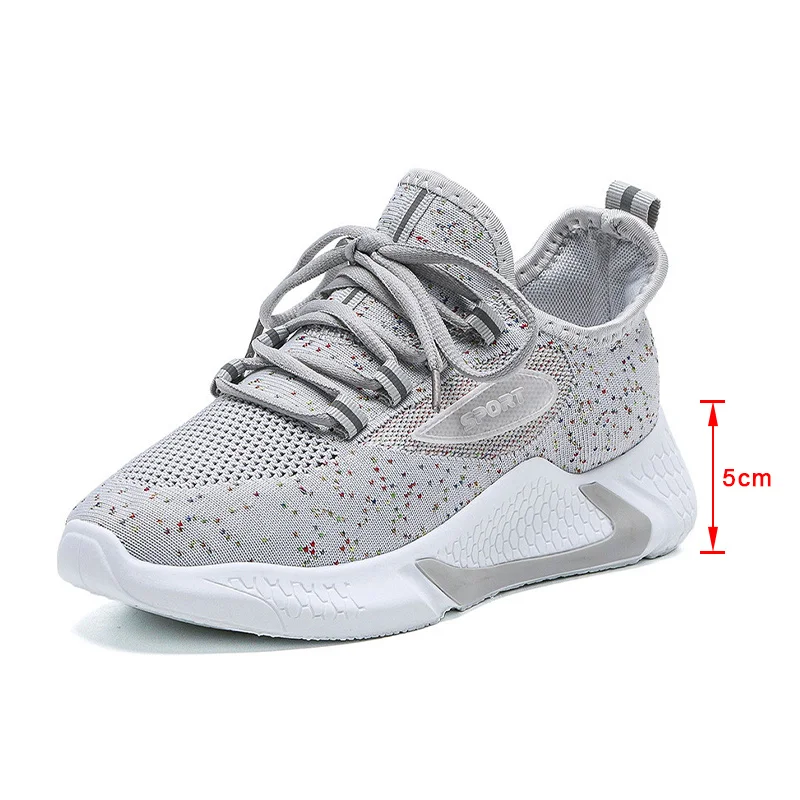 

Women's Vuicanizd Lace Up Air Mesh Ladies Platform Thick Bottom Breathable Soft Female Sport Casual Shoes Comformable Leisure